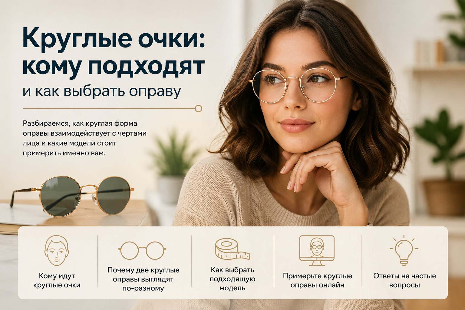 Девушка в круглой оправе очков